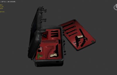 游戏杀手工具箱,特工装备箱3dmax模型