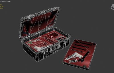 游戏杀手工具箱,特工装备箱3dmax模型