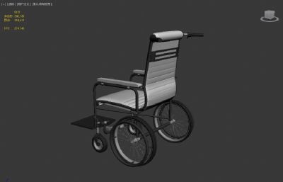 手动轮椅3dmax模型
