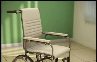 手动轮椅3dmax模型
