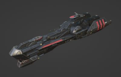 科幻战舰,星际战舰blender模型