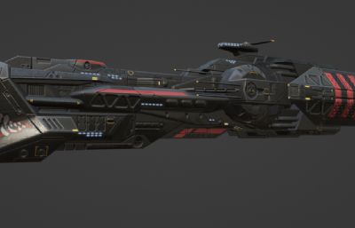 科幻战舰,星际战舰blender模型