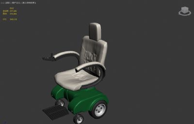 电动轮椅3dmax模型