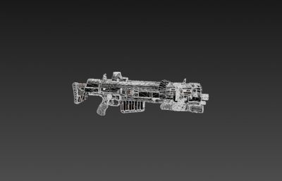 晋级版步枪3dmax游戏枪械