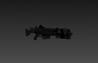 晋级版步枪3dmax游戏枪械