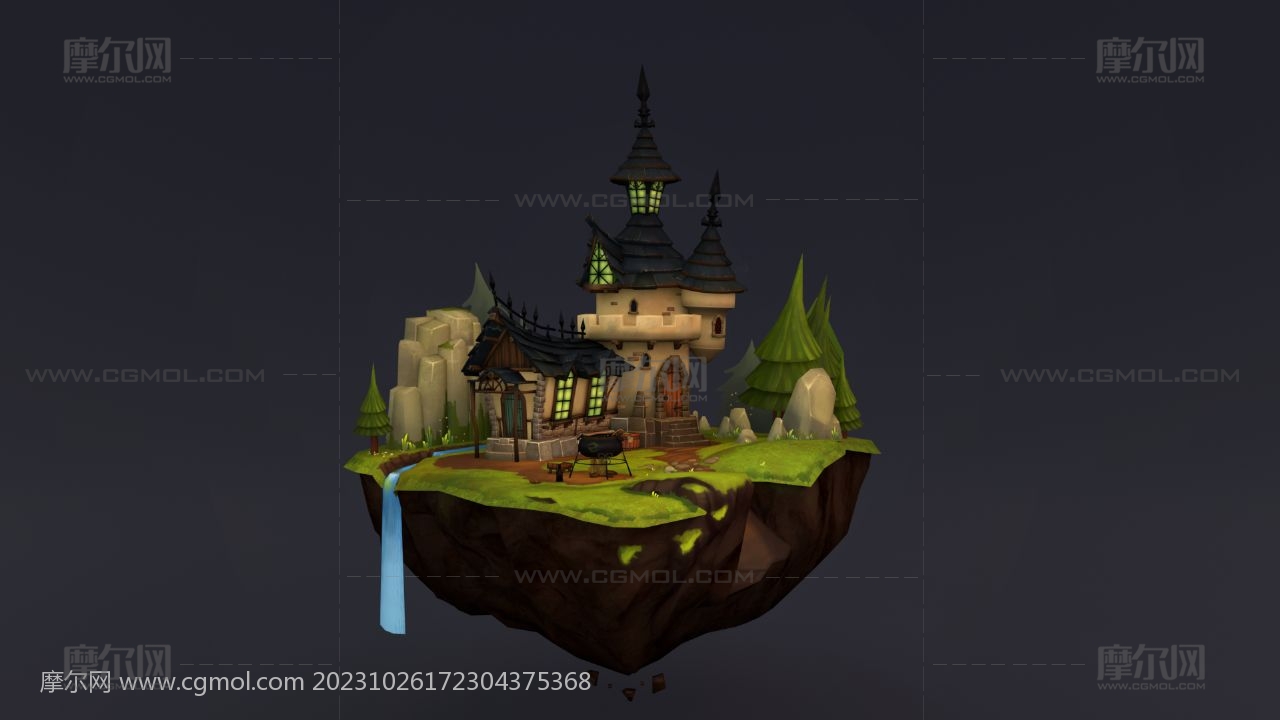 卡通城堡场景3dmax模型