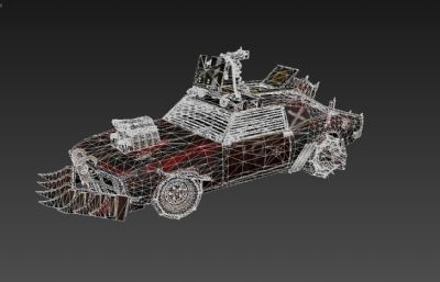 僵尸车,赛博朋克战车3dmax模型
