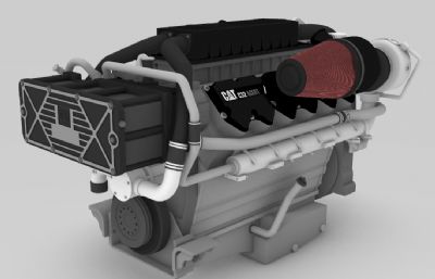 轮船发动机,船舶,船只发动机,引擎rhino模型