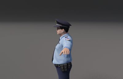 次世代警察角色3dmax模型
