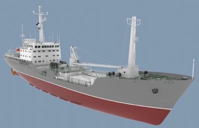 教学实习船,海警船rhino模型