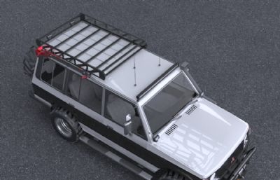 三菱山猫帕杰罗越野汽车3dmax模型
