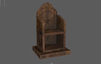 中世纪王座,木制座椅,古代宝座