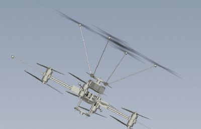 四轴飞行器,无人机stp模型