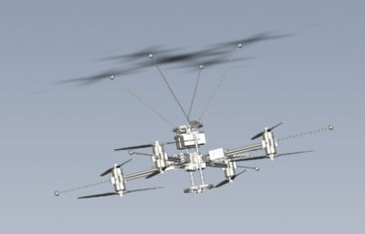 四轴飞行器,无人机stp模型