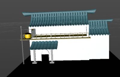 阁楼,房子,双层寺庙建筑C4D模型