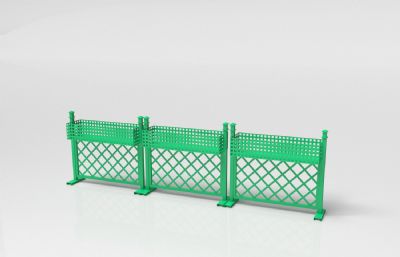 盆栽式护栏3dmax模型