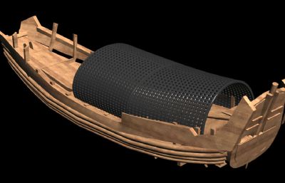 渔船,乌篷船FBX模型