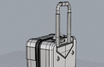 旅行箱,拉杆箱rhino模型