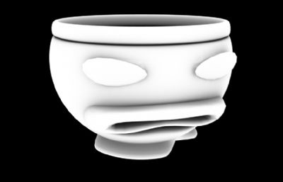 痛苦面具茶杯maya模型