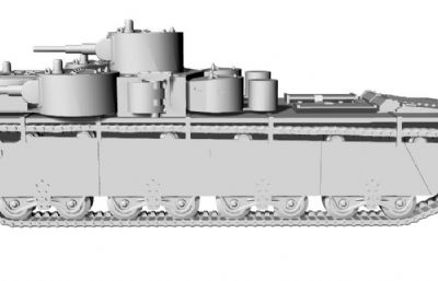 t-35,T35重型坦克,装甲车STL模型