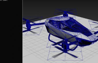 小鹏旅航者X2飞行汽车3dmax模型