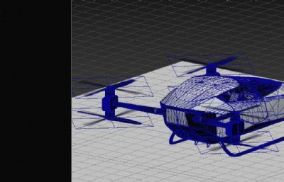 小鹏旅航者X2飞行汽车3dmax模型