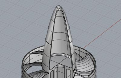 潜艇式螺旋桨rhino模型