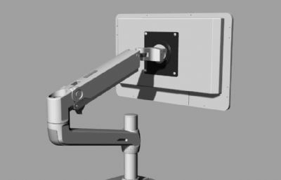 2个桌面显示器支架,支撑臂rhino模型