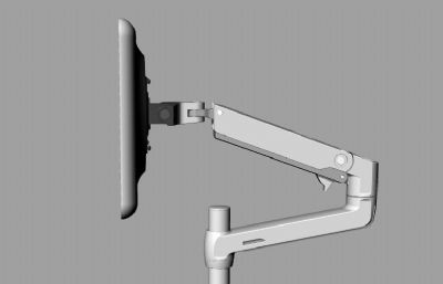 2个桌面显示器支架,支撑臂rhino模型