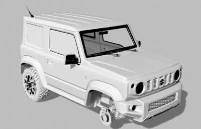 铃木吉姆尼SUV汽车外观rhino模型