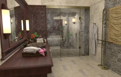 中式卫浴浴室
