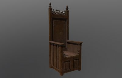 木制宝座王位,中世纪王座,欧洲椅子