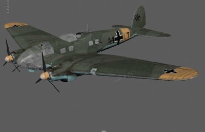 二战轰炸机,亨克尔轰炸机,德国He111螺旋桨飞机