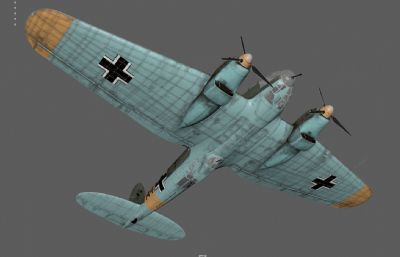 二战轰炸机,亨克尔轰炸机,德国He111螺旋桨飞机