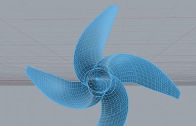 流线型螺旋桨rhino模型