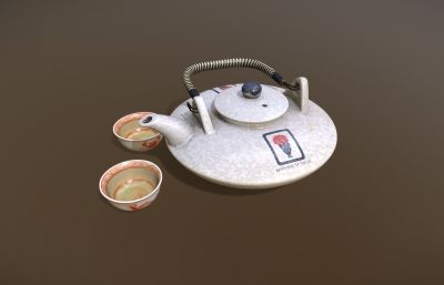 古董茶杯,茶壶,文物素材
