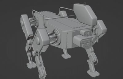 机械狗blender模型