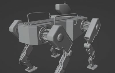 机械狗blender模型
