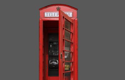 英国K6电话亭3dmax模型
