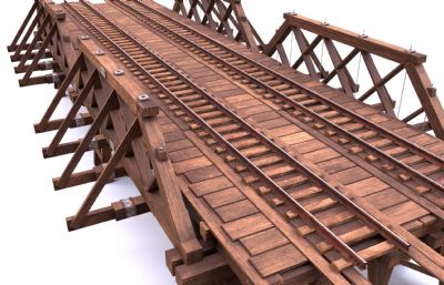 木制铁路桥末端轨道