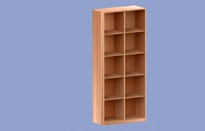 实木文件柜,书柜OBJ模型