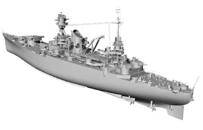 架空法国海军马赛号大型巡洋舰stl模型