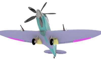 Spitfire二战喷火战斗机rhino模型