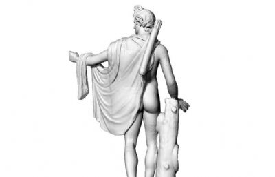 贝尔维德尔的阿波罗雕像blender,stl模型