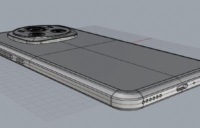 荣耀Magic 6手机3D模型