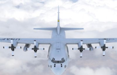 C130H运输机,大力士大力神飞机,带驾驶舱