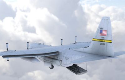 C130H运输机,大力士大力神飞机,带驾驶舱