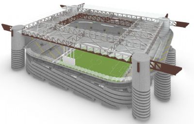 大型体育馆,足球场rhino模型