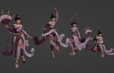 古代女子舞蹈姿势组合