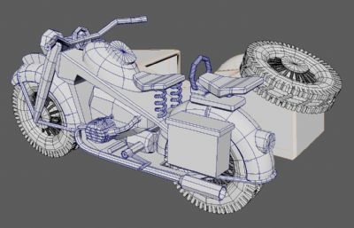 摩托车FBX格式低模